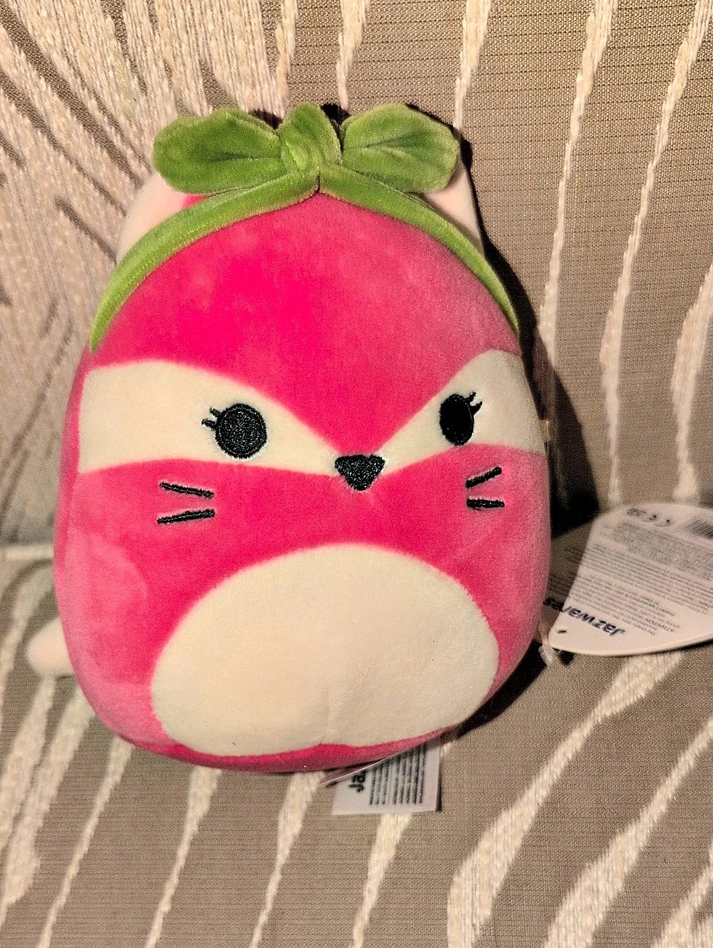 Squishmallows Peyton the Pink Fox (Easter Squad) the Pink Fox Pink & Green Plush